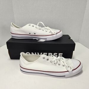 Converse Unisex Chuck Taylor All Star Low Top White Sneakers Men's 11 Women's 13